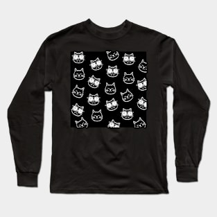 Happy Kitty Face Long Sleeve T-Shirt